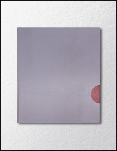 Livre d'or cuir gris mosaïque rouge