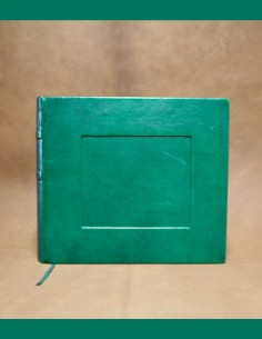 Album photo vert gaufrage carré et nerfs