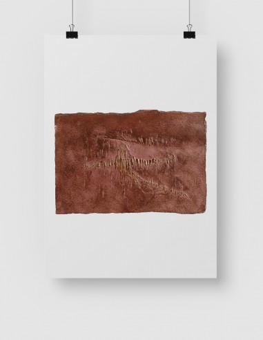 TABLEAU ACRYLIQUE MOUTONS DE CUIR