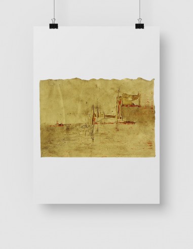 TABLEAU ACRYLIQUE FALAISE A LA MER